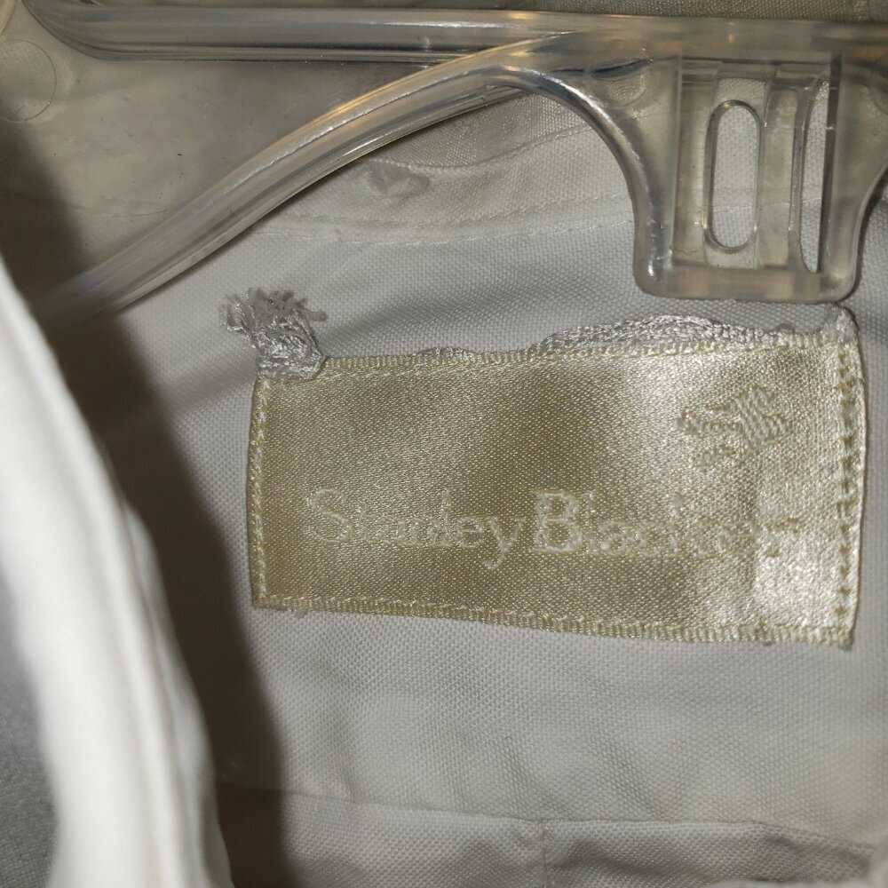 Stanley Blacker Menswear White Button Down Shirt Size 16-34/35 - Picture 4 of 6